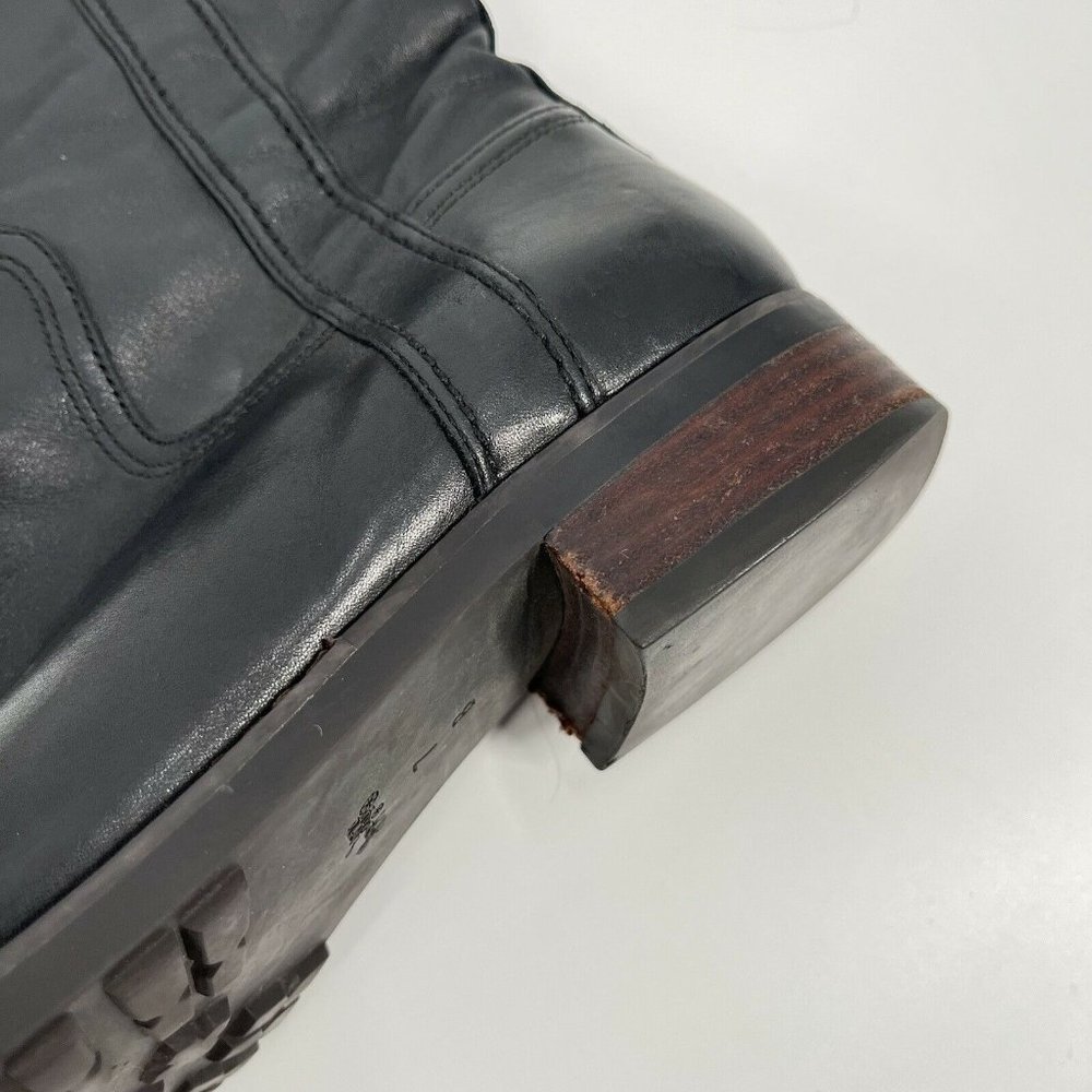 Coach Easton Black Leather Boots Sz 7 Riding - Picture 5 of 10